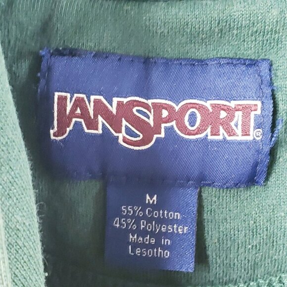 Vintage 90s Jansport Notre Dame ND Hoodie Hooded Sweatshirt Green Size Medium - Picture 8 of 8
